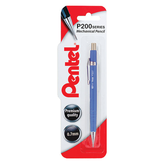 Pentel P200 Automatic Pencil Medium 0.7mm Blue Barrel XP207