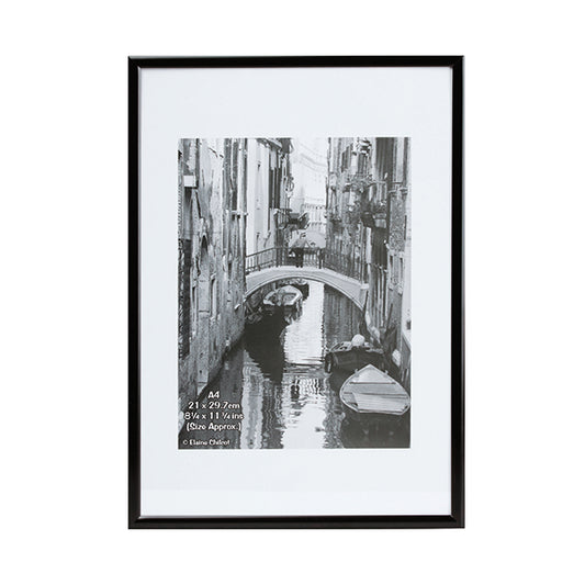 Hampton Frames Backloading Certificate Frame A4 Black A4MARBLK-NG