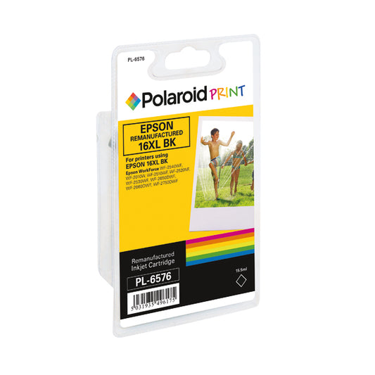 Polaroid Epson 16XL Remanufactured Inkjet Cartridge Black T163140-COMP PL