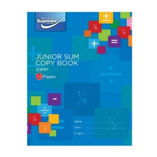 Junior Sum Copy Book - 40 Pages (Pack of 20)