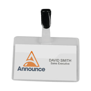 Announce Security Name Badge 60x90mm (Pack of 25) PV00922