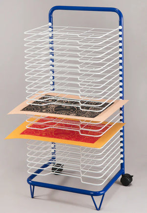 Paint Art Drying Rack 25 Layer on Wheels-A3 size
