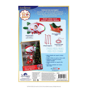 Back of the packaging of the elf on the shelf 20th anniversary blimp with instructions and details of the contents