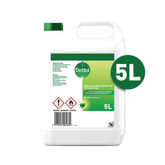 Dettol Hand Sanitiser Gel With Aloe Vera 5L C004592