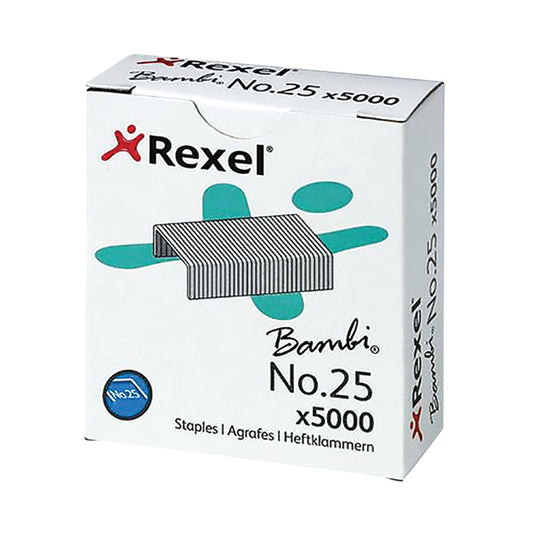 Rexel No 25 Staples 4mm (Pack of 5000) 05025
