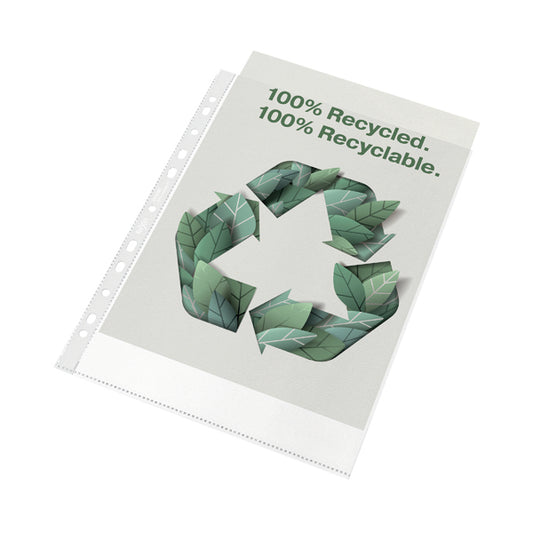 Rexel 100% Recycled A4 Punched Pocket (Pack of 100) 2115702