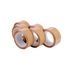 Polypropylene Packaging Tape 48mmx66m Brown (Pack of 6) 7671