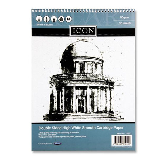A4 Spiral Sketch Pad - 30 Sheets (90gsm)