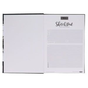 Icon A4 135gsm Hardback Sketch Book (64 Sheets)