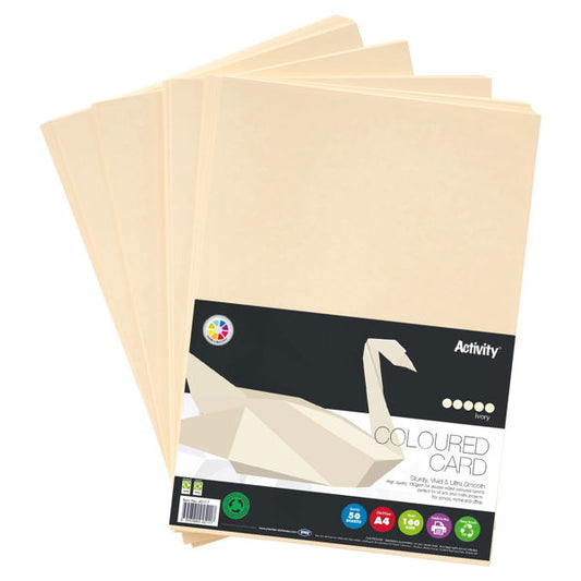 Premum A4 160gsm Card - Ivory (50 Sheets)
