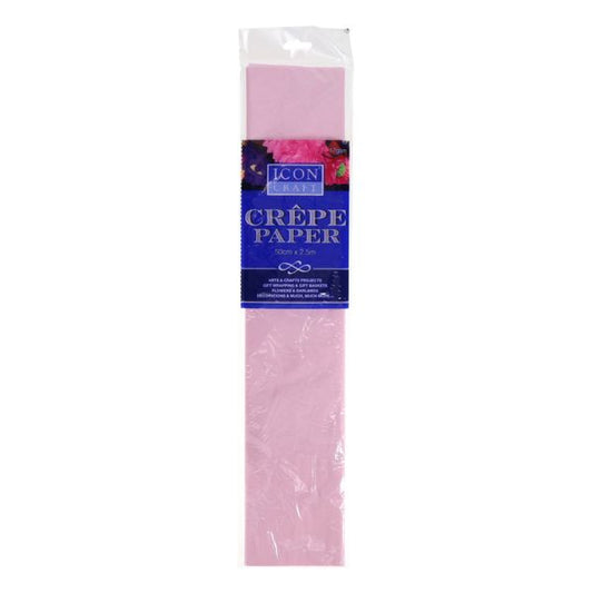 Icon Craft 17gsm Crepe Paper - Baby Pink
