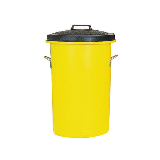 Heavy Duty Coloured Dustbin 85 Litre Yellow 311971