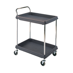 2 Tier Black H1041x W984xD689mm Deep Ledge Trolley 322447