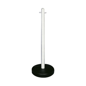 VFM White Freestanding Post With Circular Plastic Base 328349