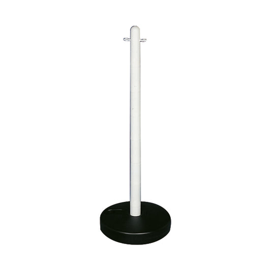 VFM White Freestanding Post With Circular Plastic Base 328349