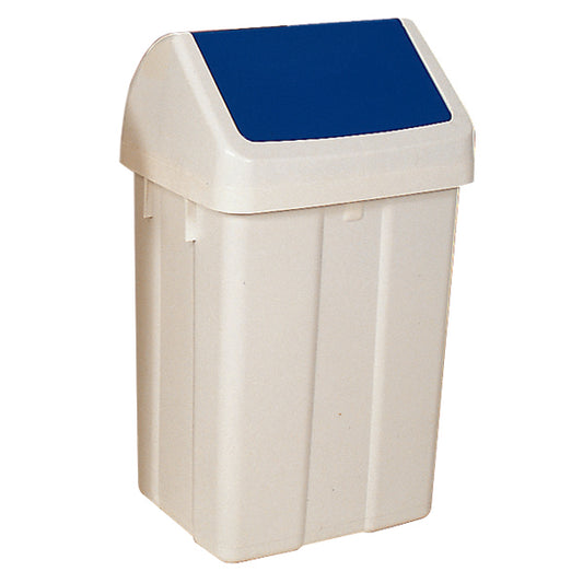 50 Litre Swing Bin White/Blu 330350