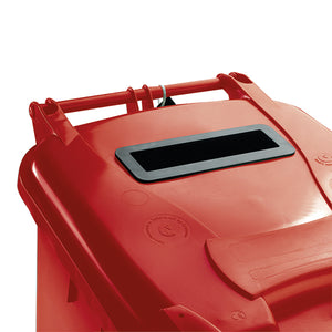 Confidential Waste Wheelie Bin 140 Litre Red 377903