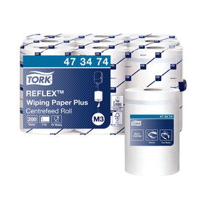 Tork Reflex M3 Wiping Paper + 2-Ply 200 Sheets (Pack of 9) 473474