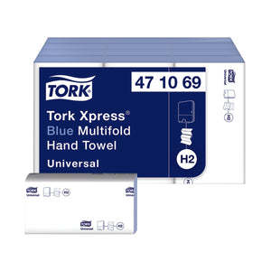 Tork Xpress Multifold Hand Towel H2 Blue 250 Sheets (Pack of 12) 471069