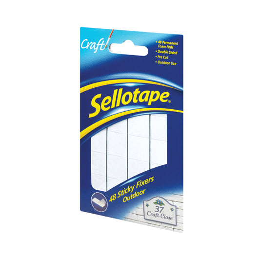 Sellotape Sticky Fixers Outdoor 20mm x 20mm (48 Pack) 783895