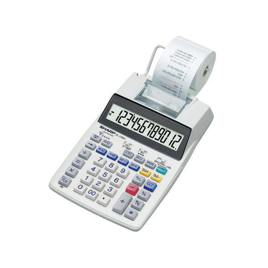 Sharp Printing Calculator (12 Digit LCD Display) EL1750V