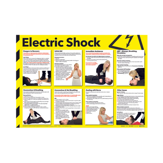 Health and Safety 420x594mm Electric Shock Poster FA551