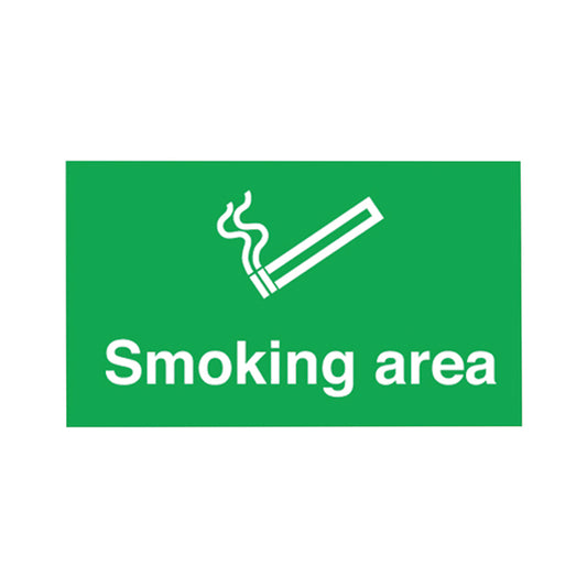 Safety Sign Smoking Area 300x500mm PVC MA04729R