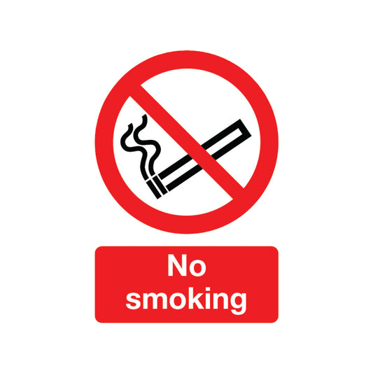 Safety Sign No Smoking A5 Self-Adhesive (Confirms to BS EN ISO 7010) ML02051S