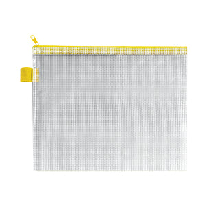 BDS Mesh Zip Bag 255x205mm Yellow (Pack of 5) ZIPPER YELLOW