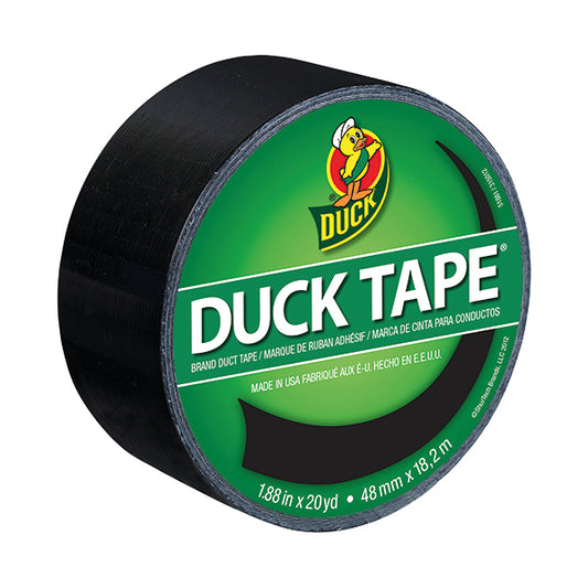 Ducktape Coloured Tape 48mmx18.2m Black (Pack of 6) 1265013