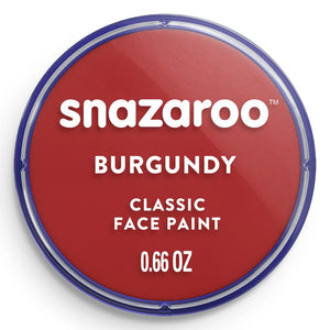 Snazaroo burgundy face paint container on a white background