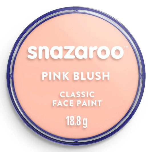 Snazaroo pink blush face paint in a round container on a white background
