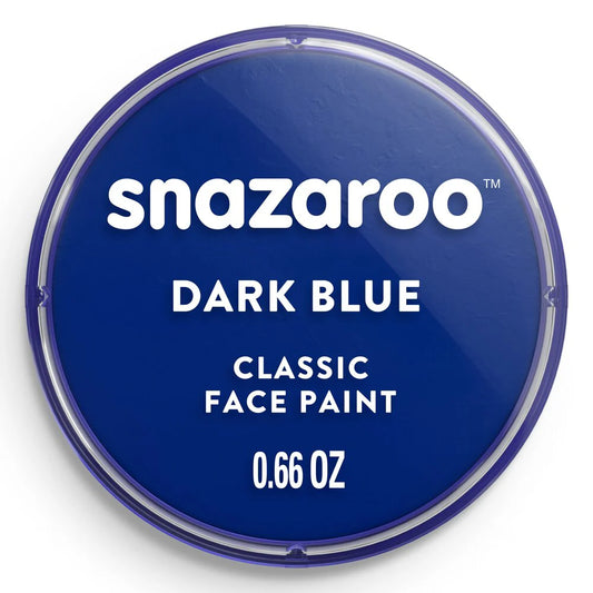 Snazaroo dark blue face paint container on a white background