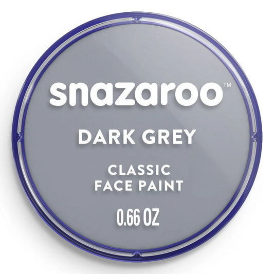 Snazaroo dark grey face paint container on a white background