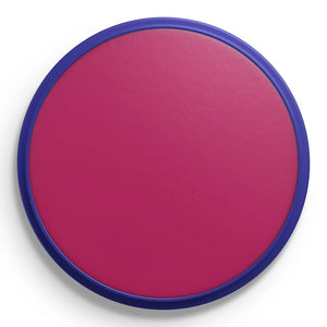 Round snazaroo pink face paint with blue rim on a white background