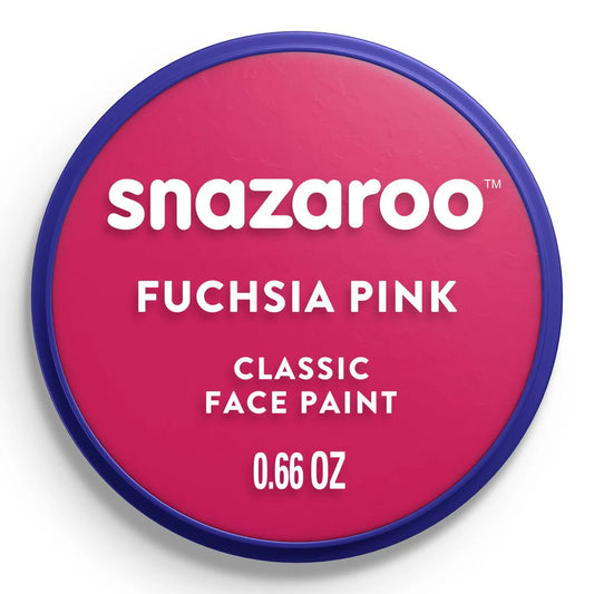 Snazaroo fuchsia pink face paint container on a white background