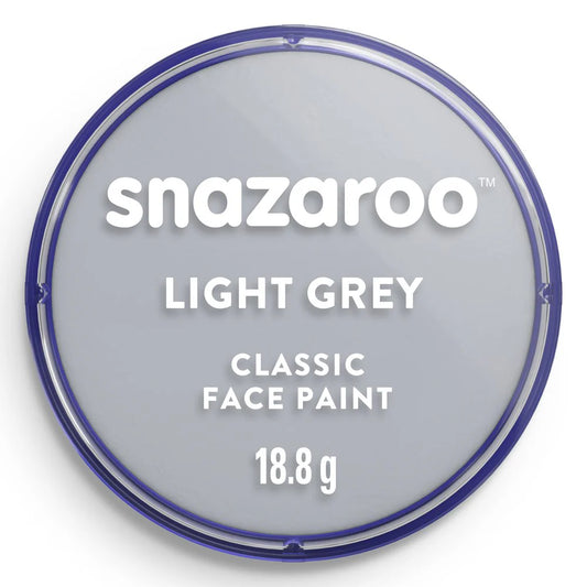 Snazaroo light grey face paint container on a white background