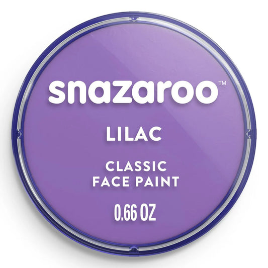 Snazaroo lilac face paint container on a white background