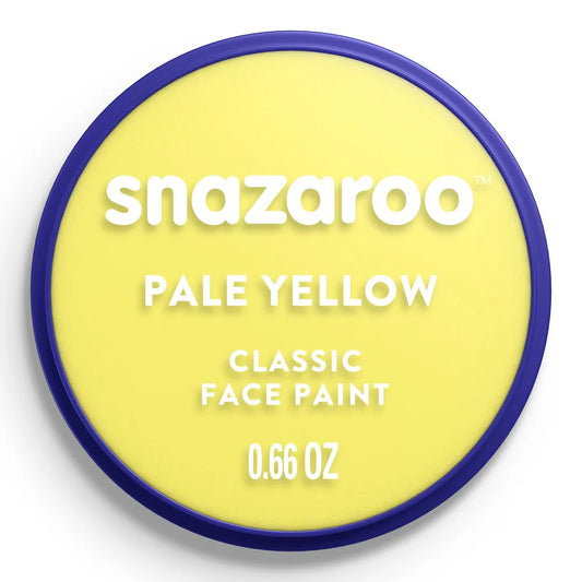 Snazaroo pale yellow face paint container on a white background
