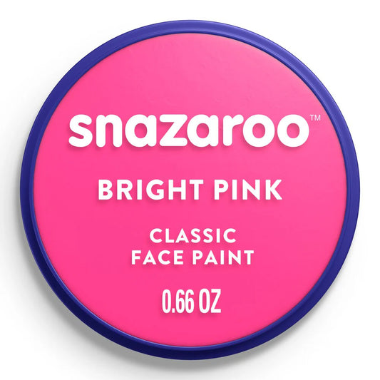 Snazaroo bright pink face paint container on a white background