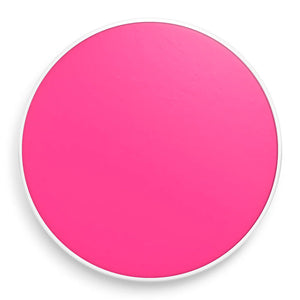 Round tub of snazaroo pink face paint on a white background