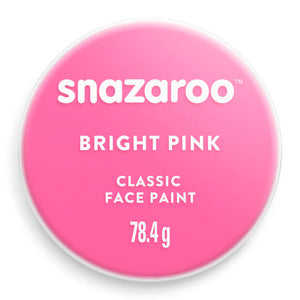 Snazaroo bright pink face paint container on a white background
