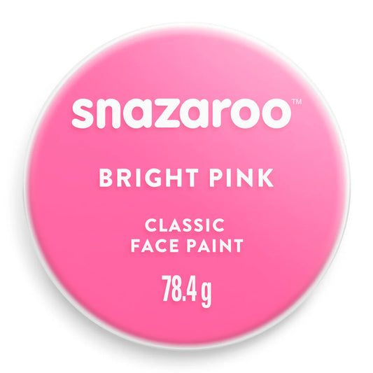 Snazaroo bright pink face paint container on a white background