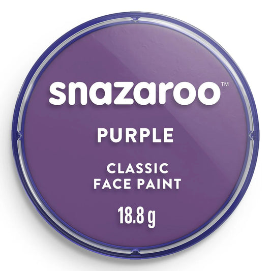 Snazaroo purple face paint container on a white background