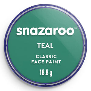 Snazaroo teal face paint container on a white background