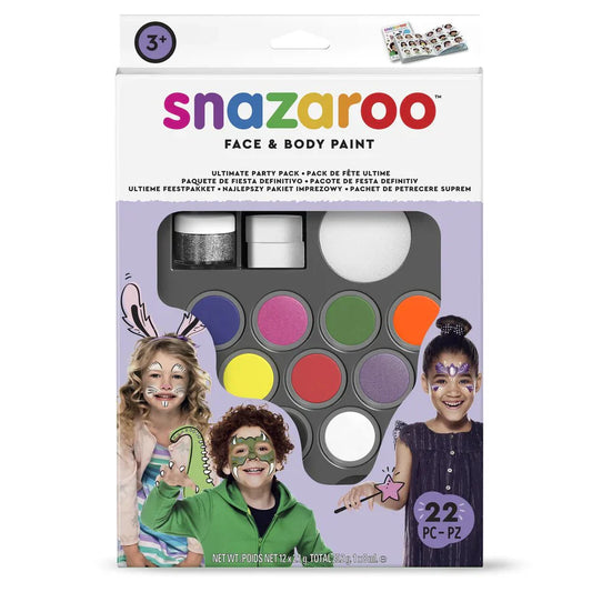 Snazaroo face and body paint kit packaging with children using the product.