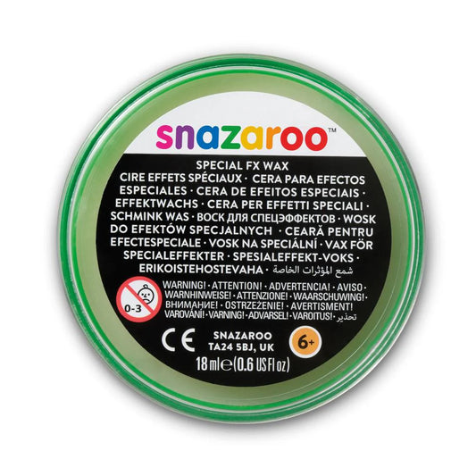 Snazaroo Special FX Wax container with green lid on a white background