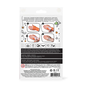 Snazaroo product packaging with usage instructions and icons on a white background