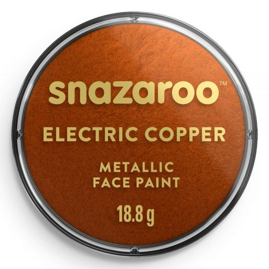 Snazaroo electric copper metallic face paint container on a white background