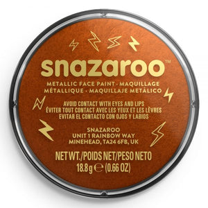 Snazaroo metallic face paint container on a white background